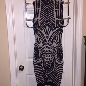 Blue and White Sweater Dress